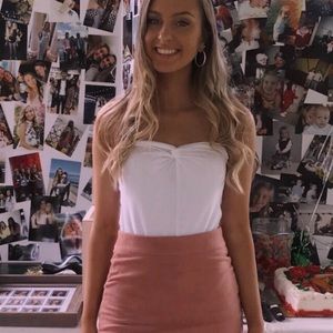 Forever 21 White Strapless Body Suit